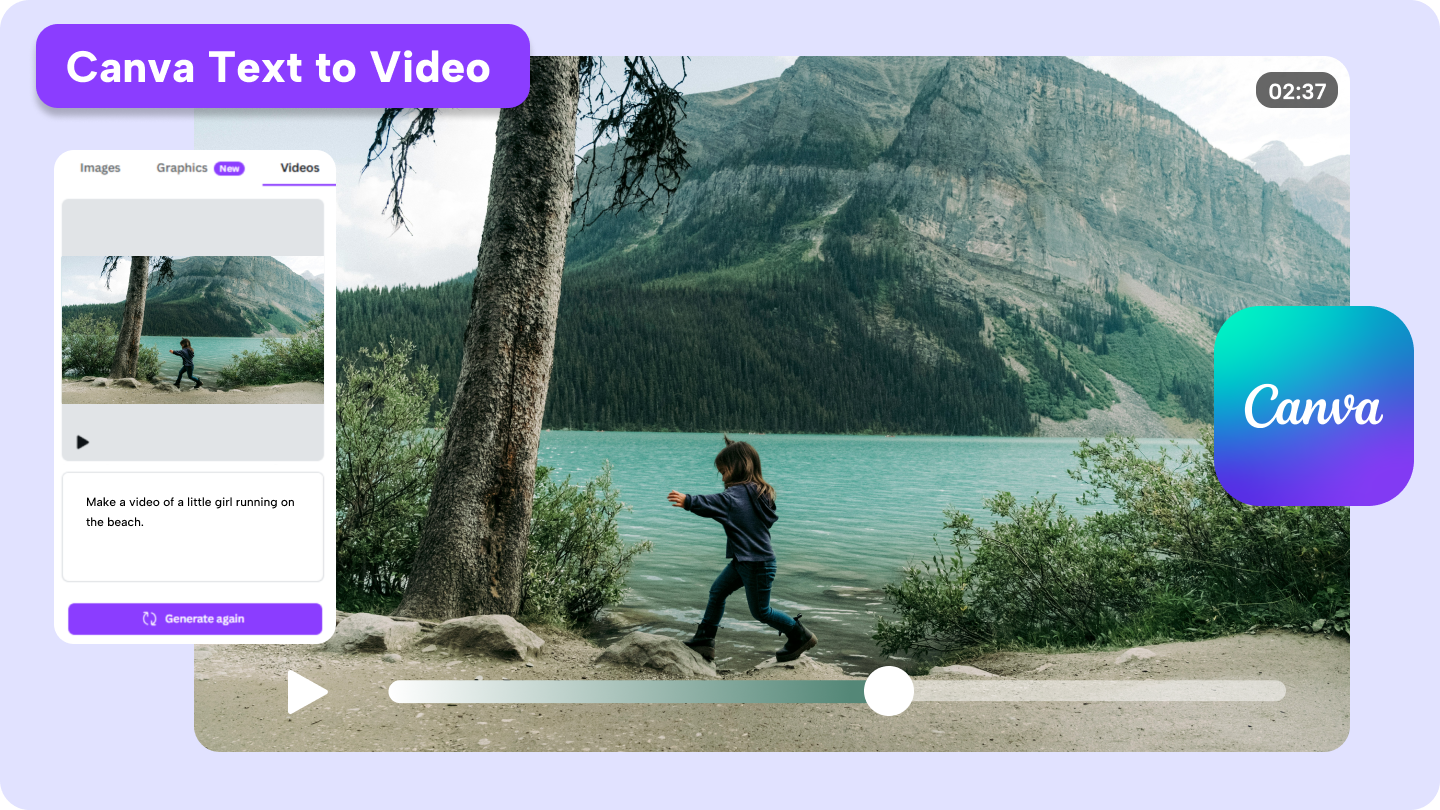 Canva text sa video