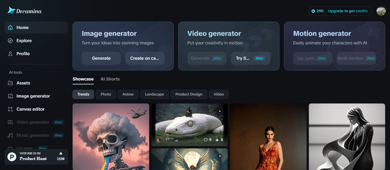 Dreamina's AI-powered anime YouTube banner maker