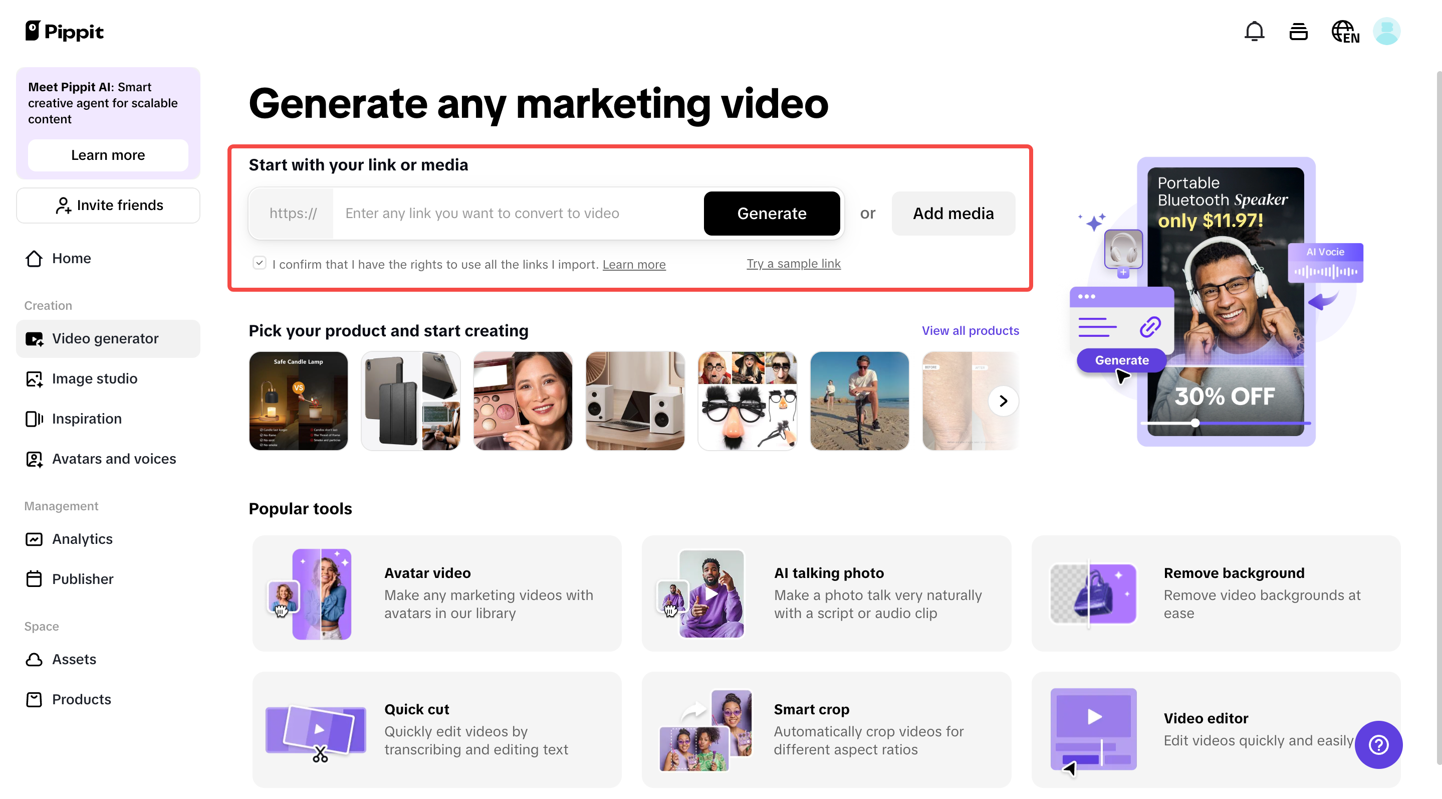 Convert link to video