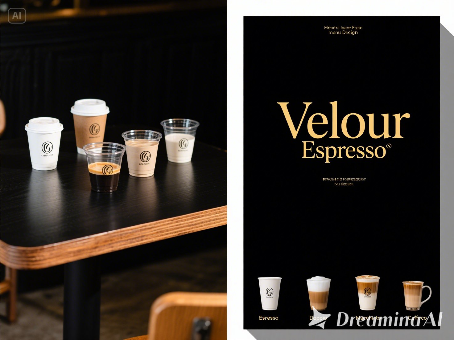 Premium espresso bar menu
