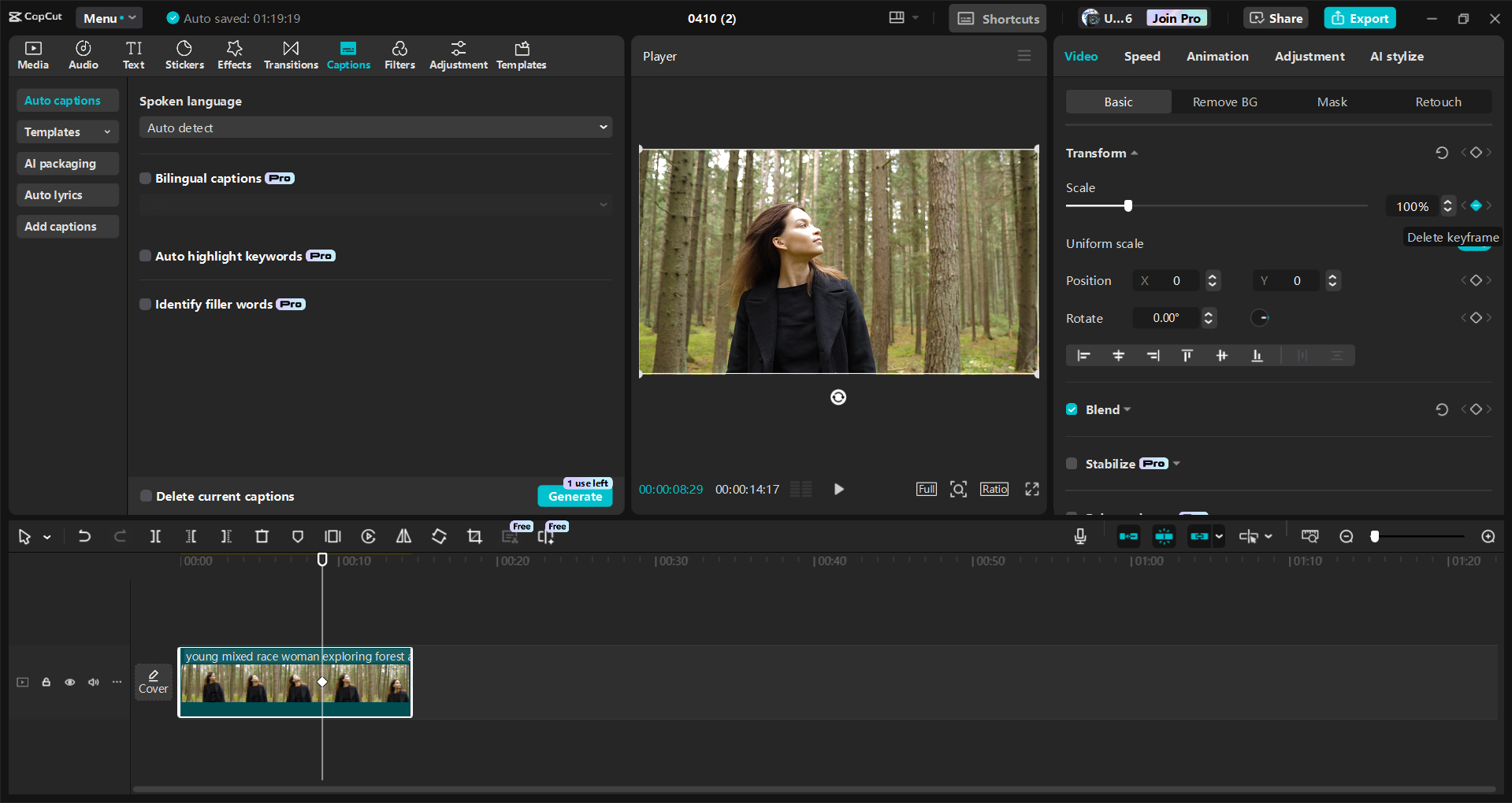 Interface ng CapCut desktop video editor - isang user friendly na paraan upang idagdag si Ken Burns sa mga video