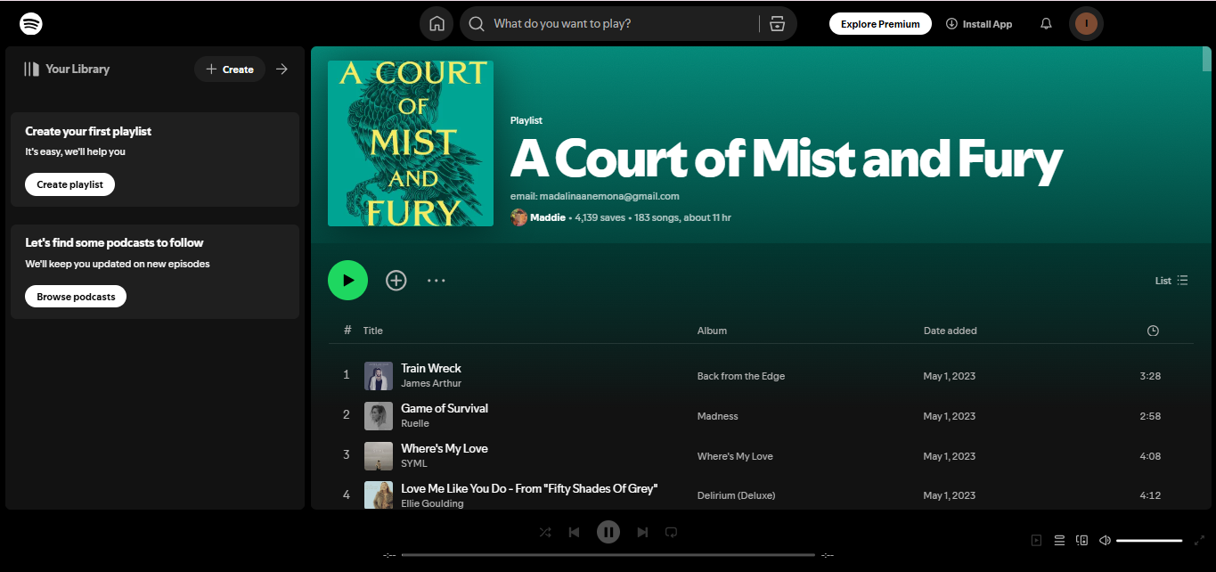 Sis ve Öfke Mahkemesi, Sarah J. Maas - sesli kitaplar için en yüksek Spotify akışlarına sahip bir fantezi favorisi.