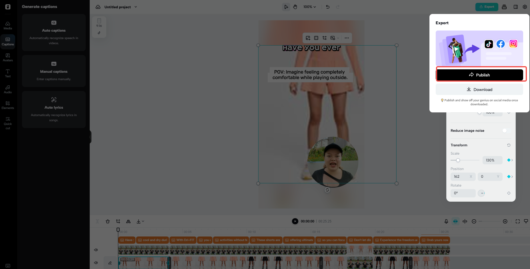 Effortless video publishing