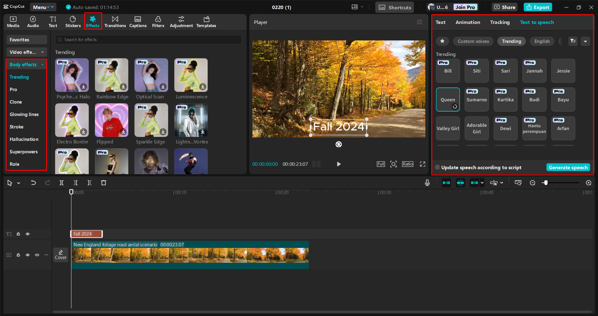 Modifica di un video per YouTube nell' CapCut editor video desktop