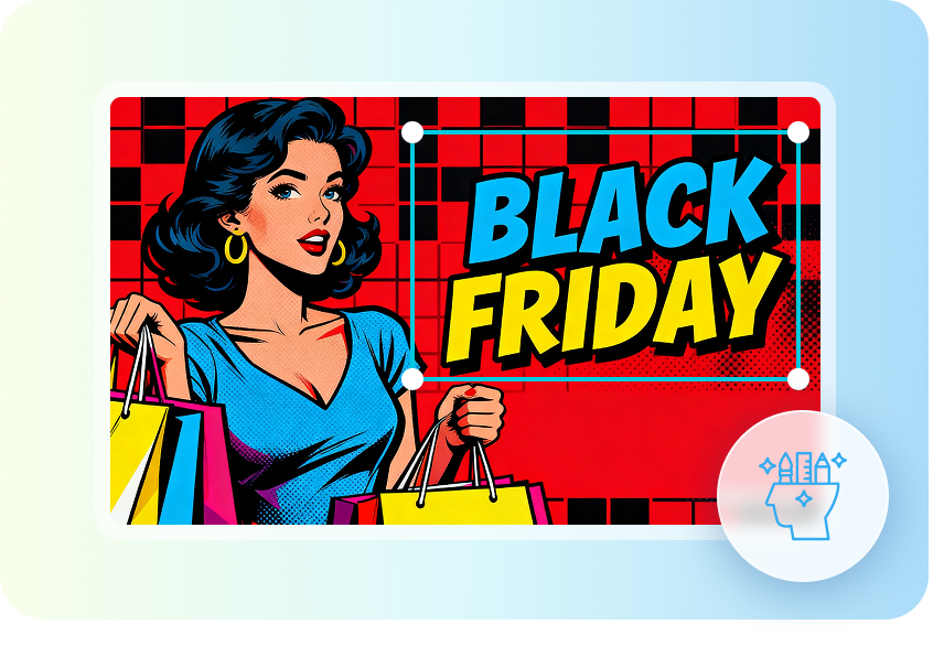 CapCut AI design generator for Black Friday banner creation