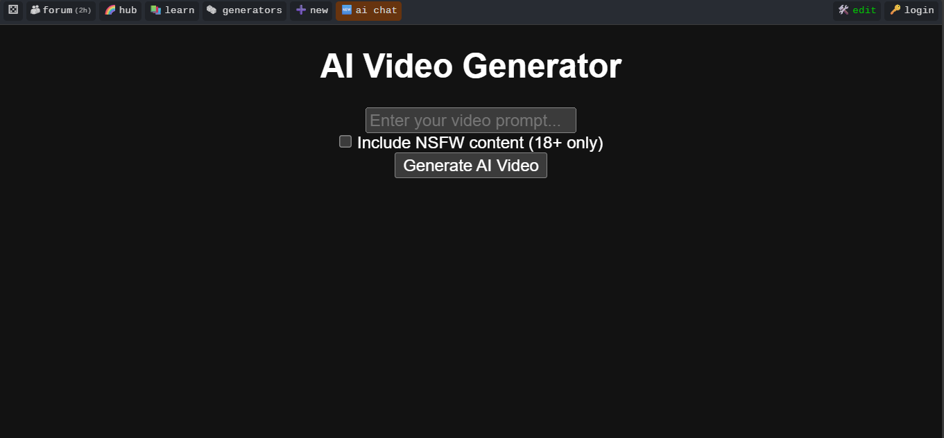 Visit Perchance AI generator