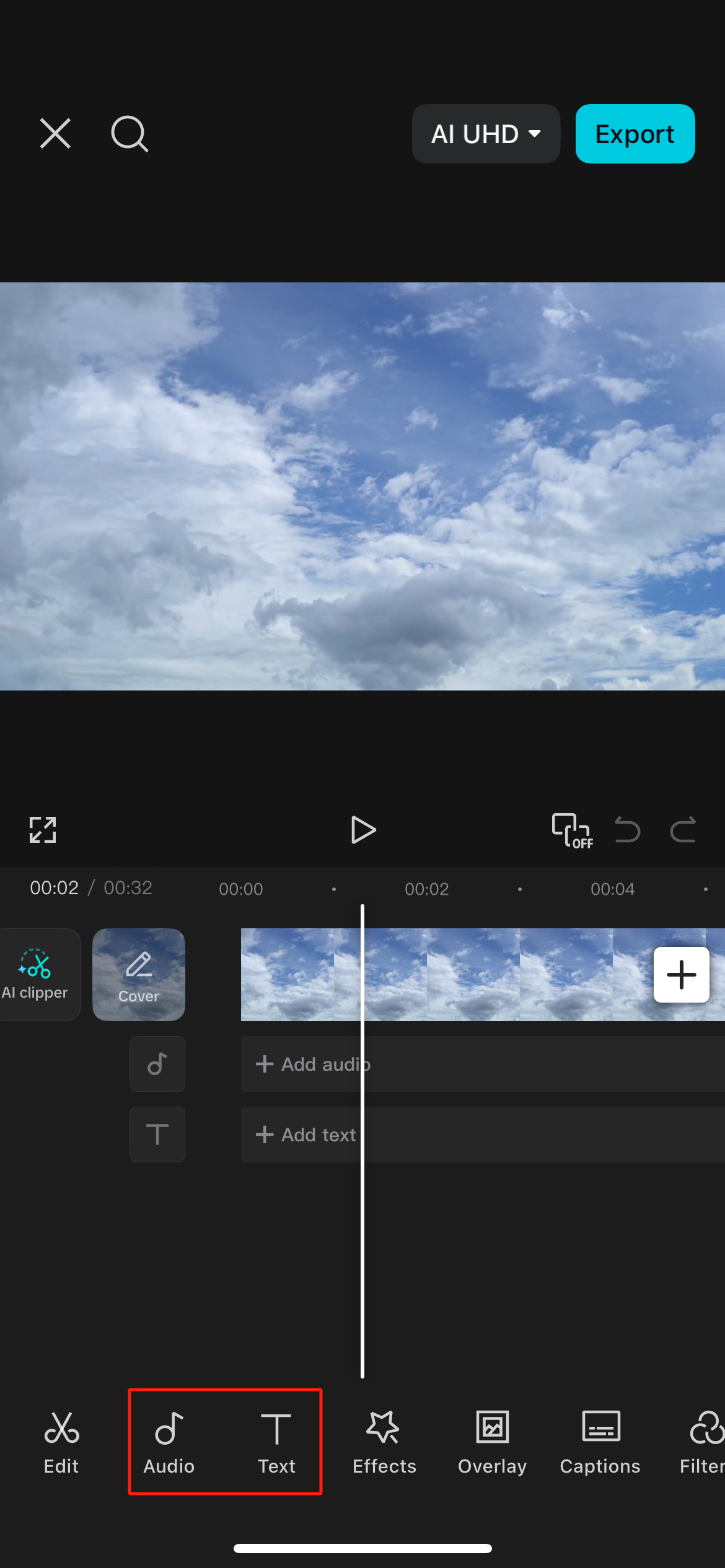 audio and text