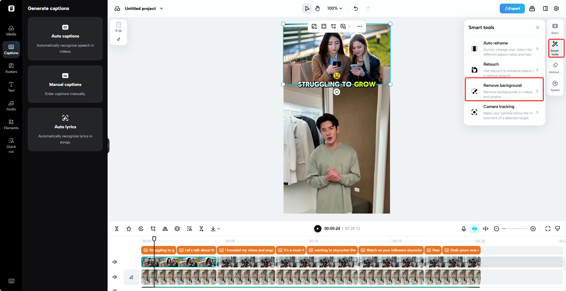 Hasilkan latar belakang yang sesuai
