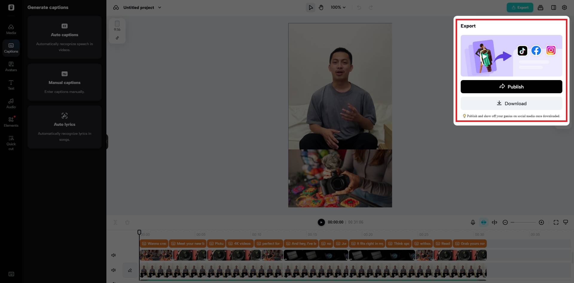 Export your video