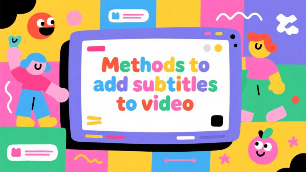 Various methods to incorporate subtitles
