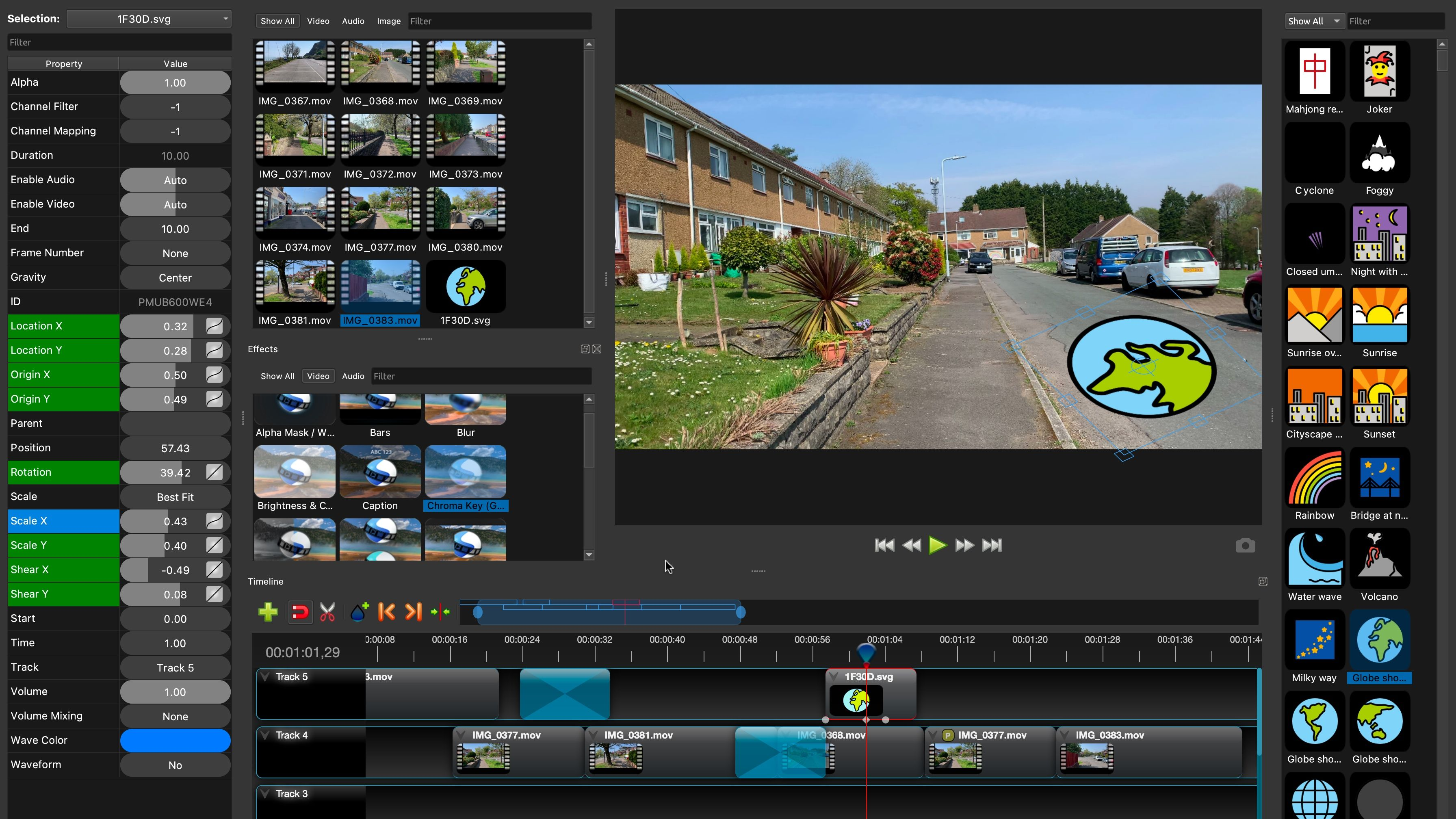 Interface of OpenShot - the most liked open source video editor
