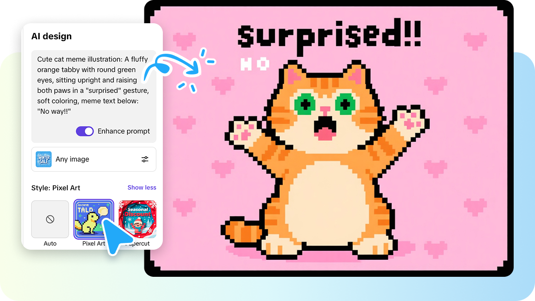 Generate hilaripus cat meme templates with AI 