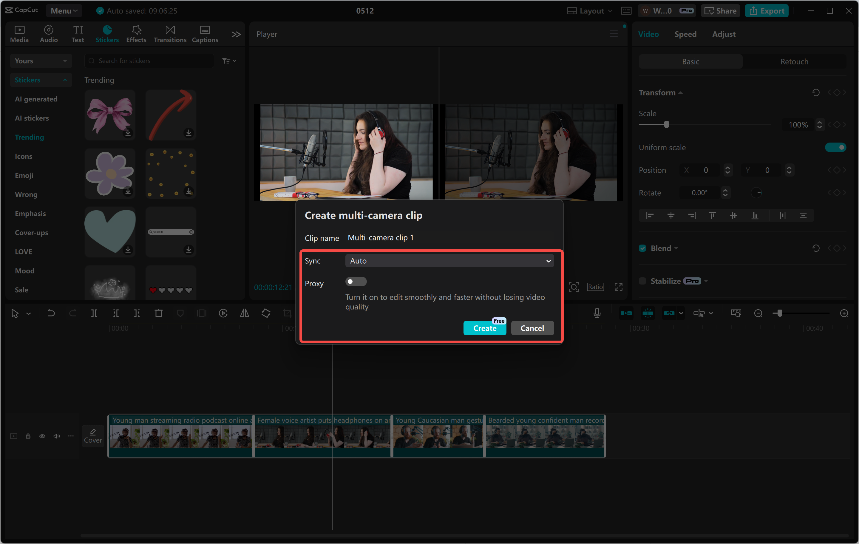 Exporting the video from the CapCut desktop video editor