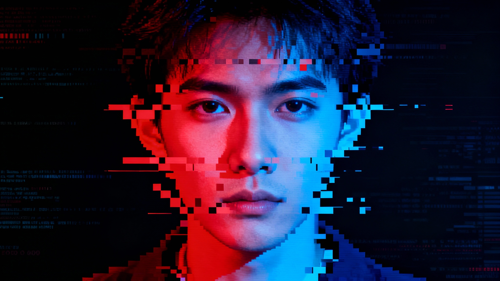 Grafiken mit Pixel-Glitch-Effekt