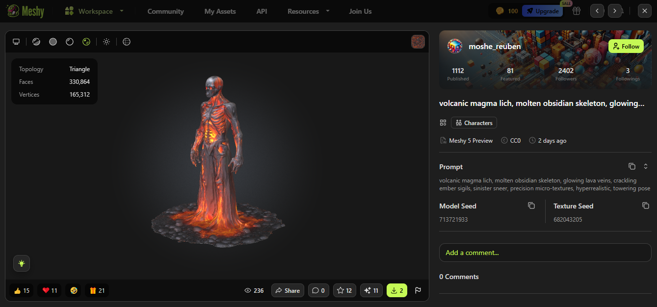 Meshy AI 3D-Modell-Ersteller