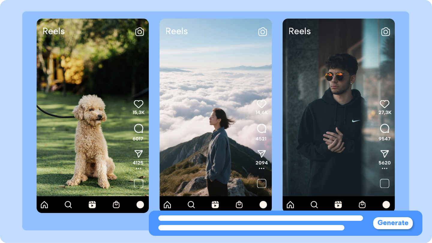 Creatore di reel per Instagram