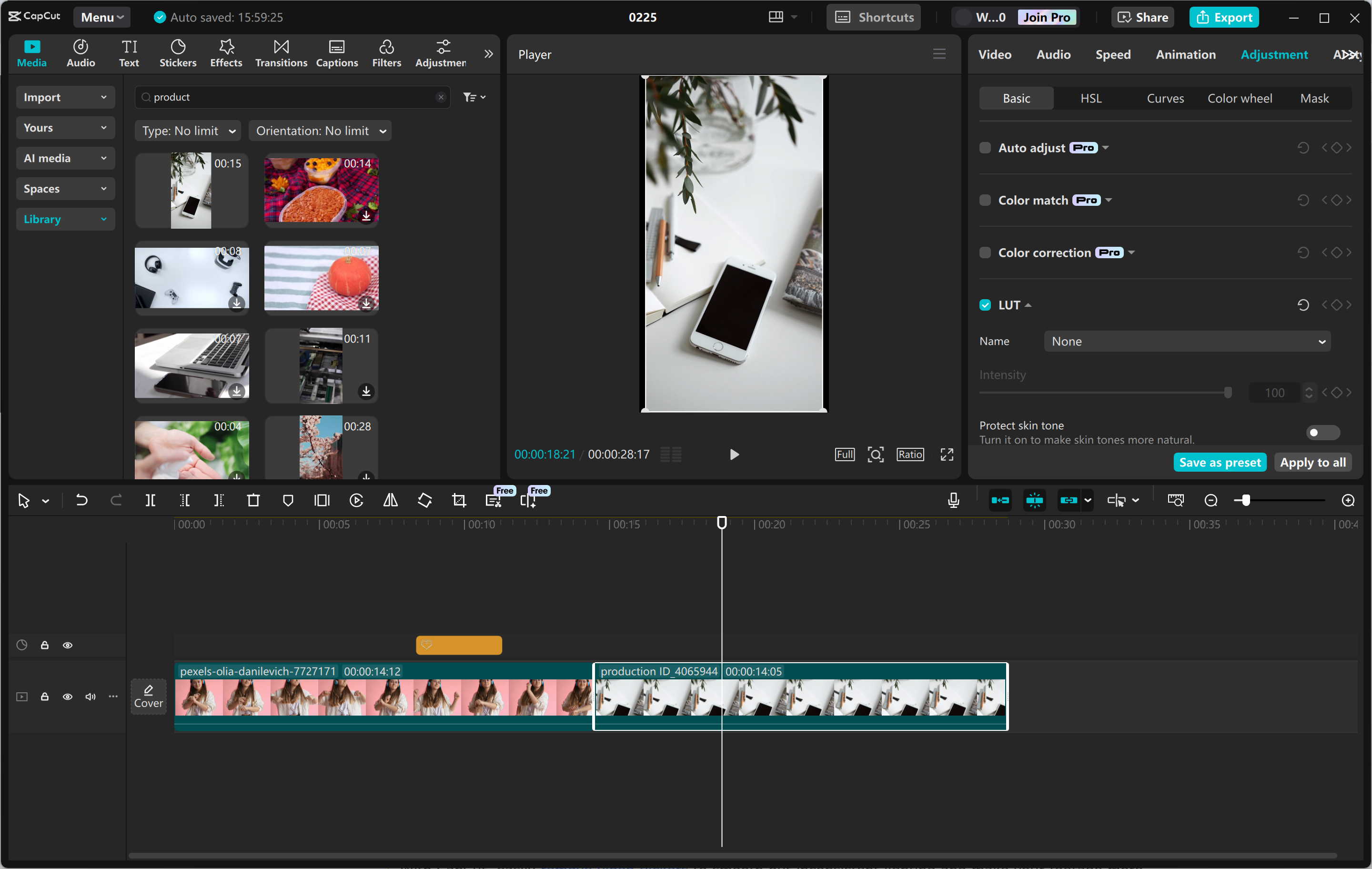 Die Schnittstelle des Capcut-Desktop-Video-Editors - das hervorragende Tool zur Erstellung von Instagram Reels