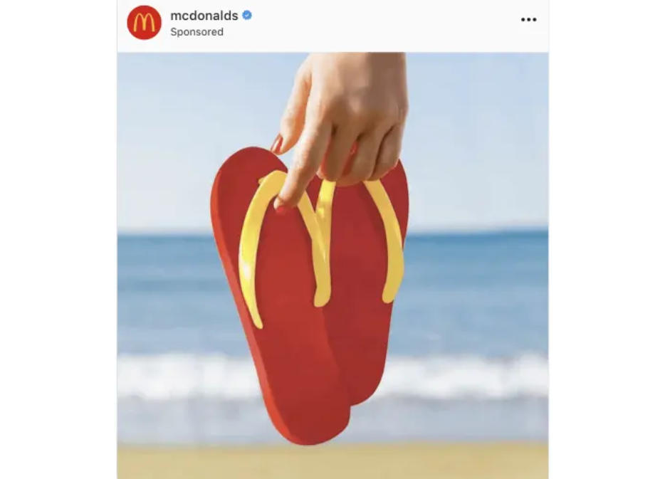 MacDonald — "Flip-flop on the beach"