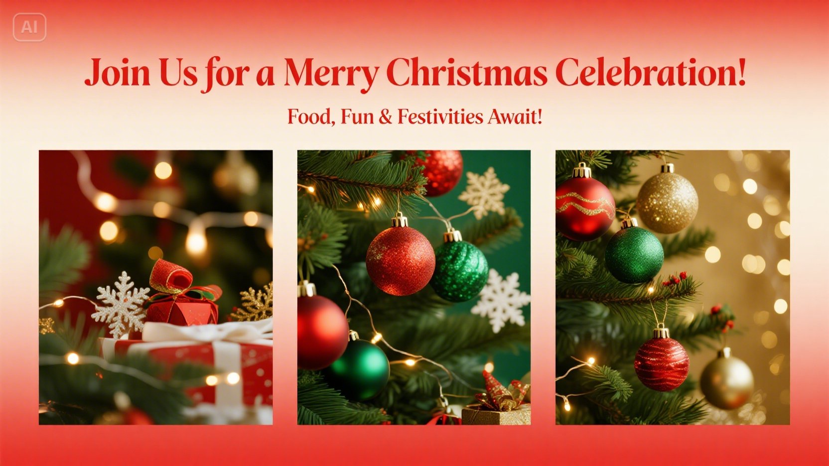 Dreamina Weihnachtsfeier-Flyer