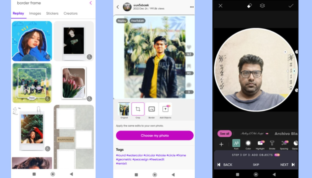 Interfaccia Picsart