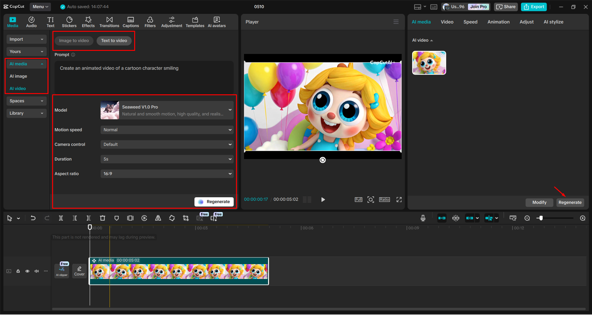 Creazione di un video animato con l' CapCut editor video desktop