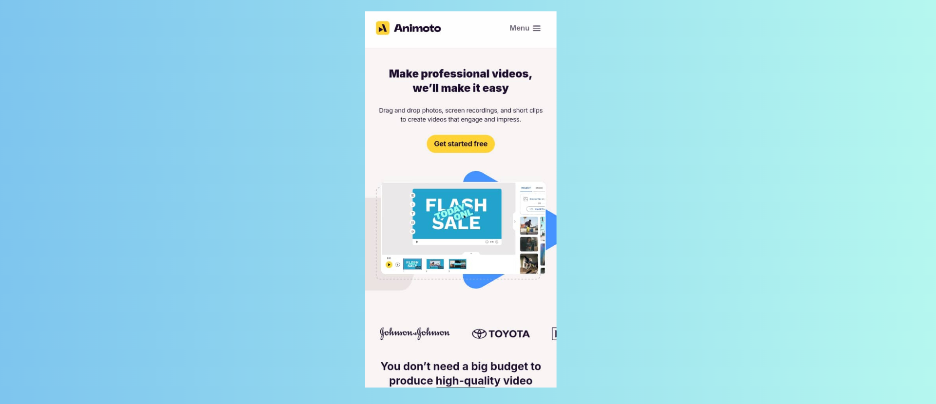 Animoto birthday video creator app