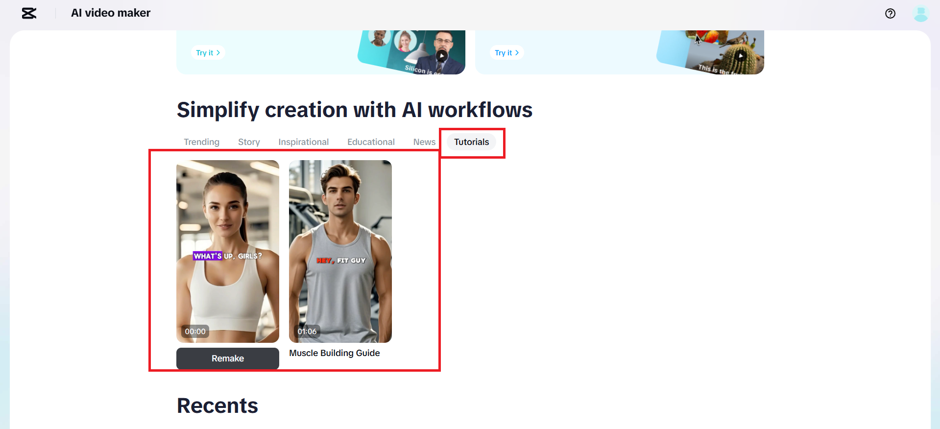 Seleziona un modello di tutorial per personal trainer