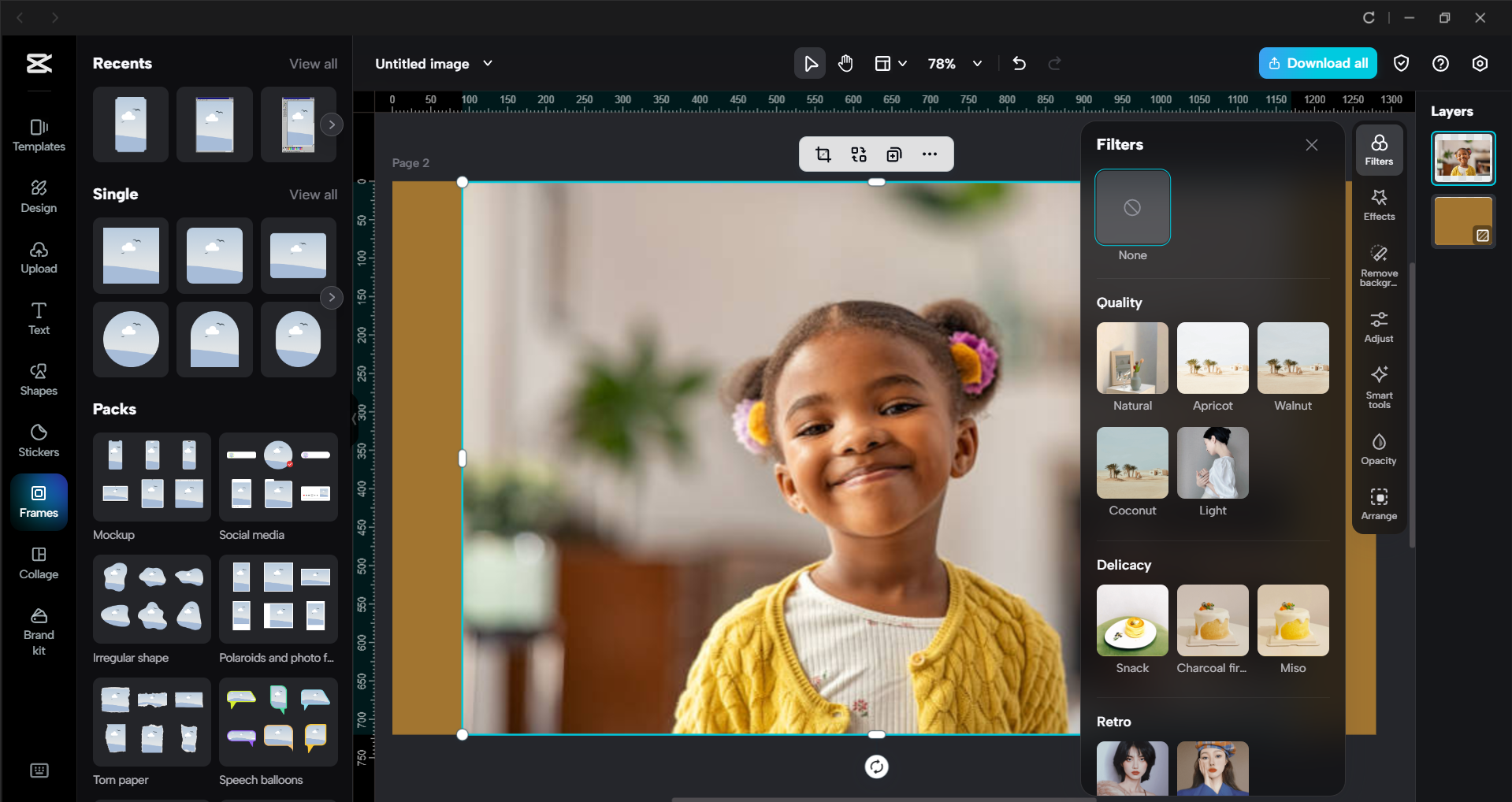 Interface of the CapCut desktop video editor - another tool to edit images with AI