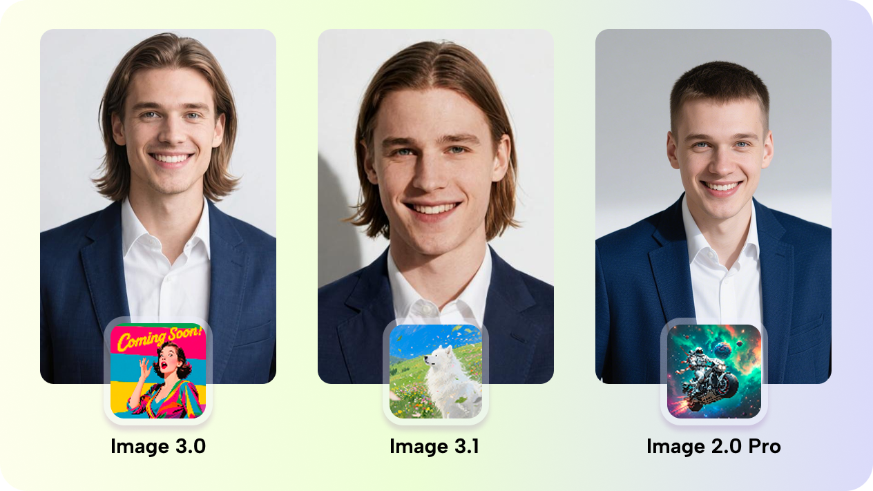 Choose from multiple AI models to suit your headshot style with CapCut