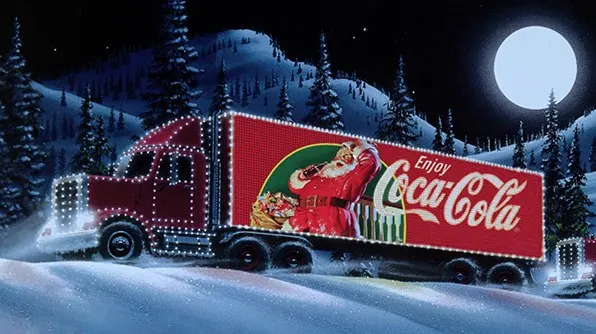 Anúncio icônico de caminhão de Natal da Coca-Cola