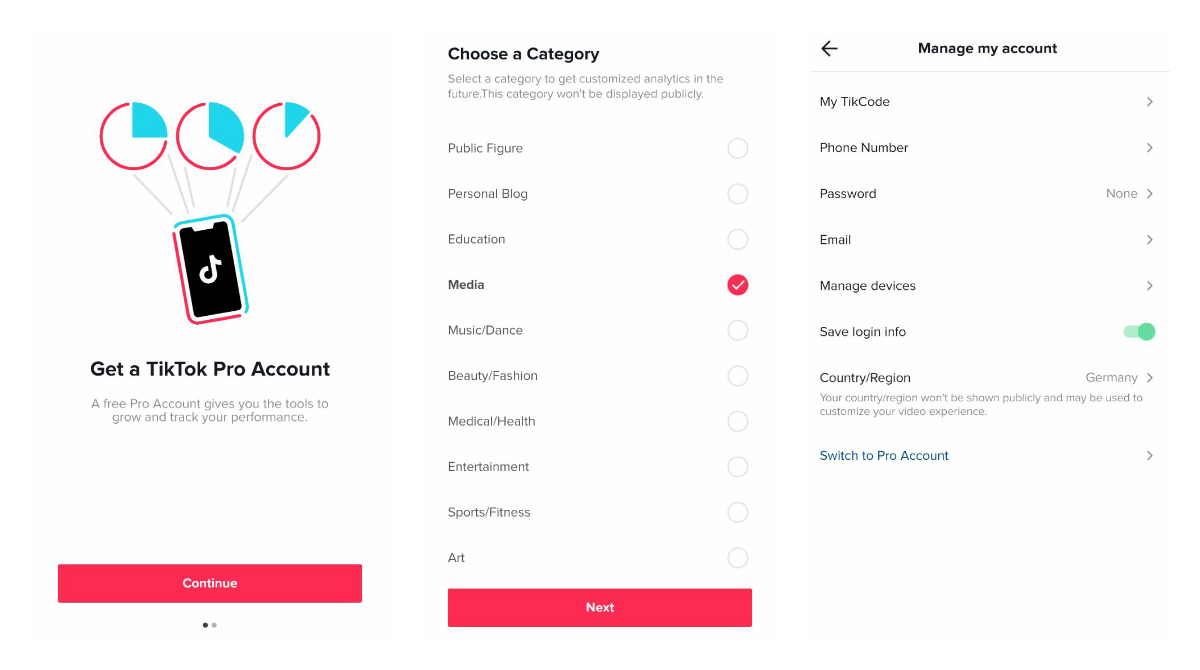 Showing how to get a TikTok pro account - the best way to resolve TikTok analytics not showing