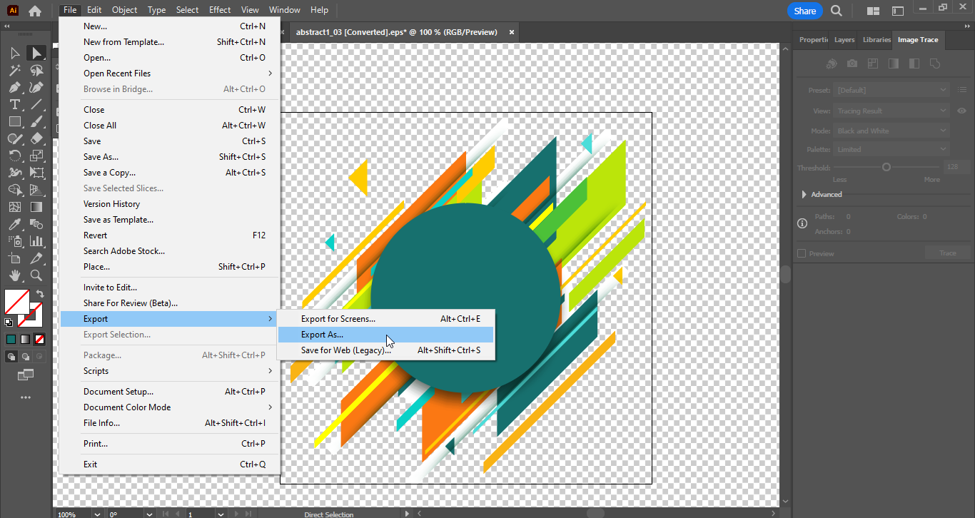 Exporting vector from Illustrator