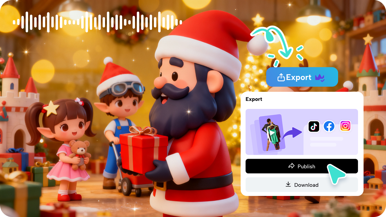 Export and share on various social media platforms