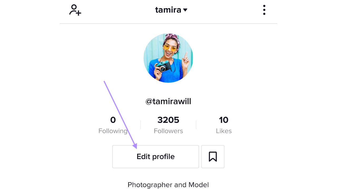TikTok profilini düzenle