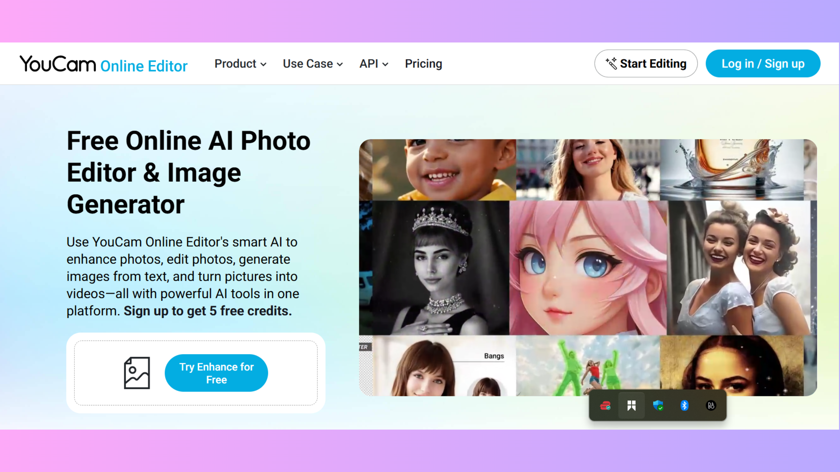 Website editor online YouCam