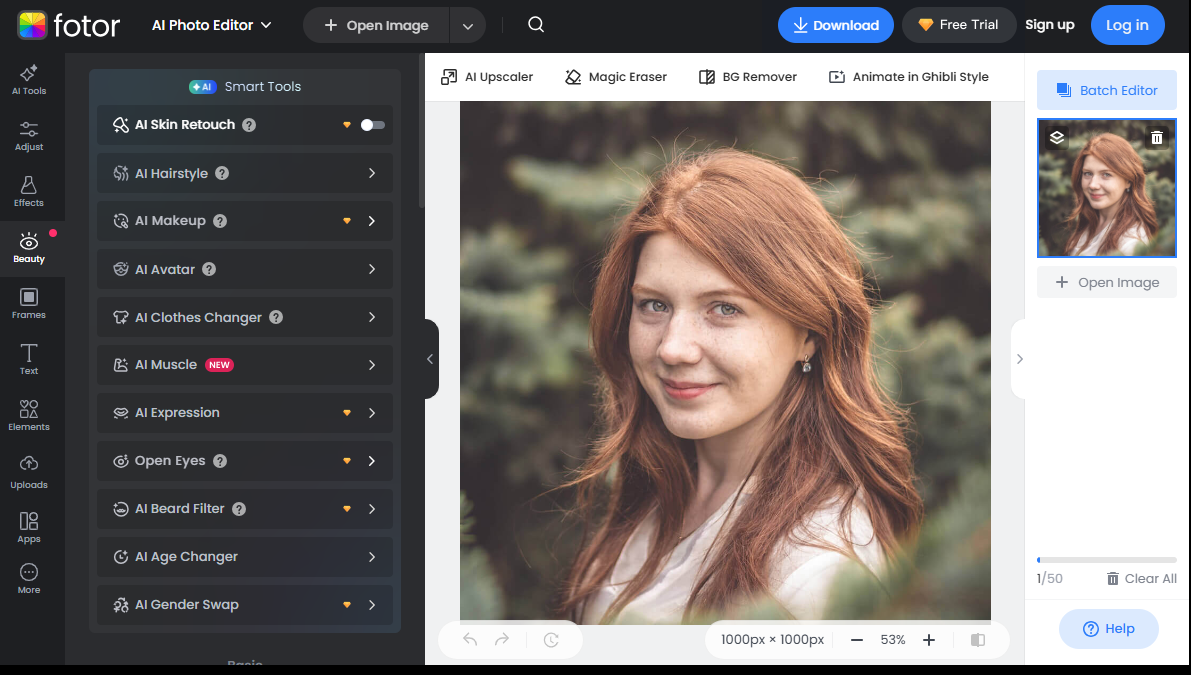 Fotor - best photo face editor online for free