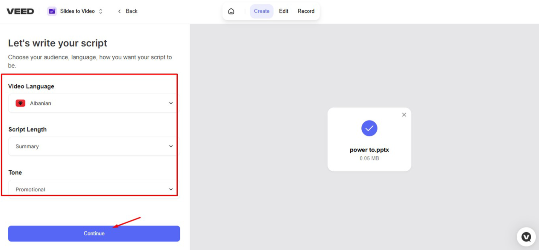 Make the necessary settings before converting PPT to video