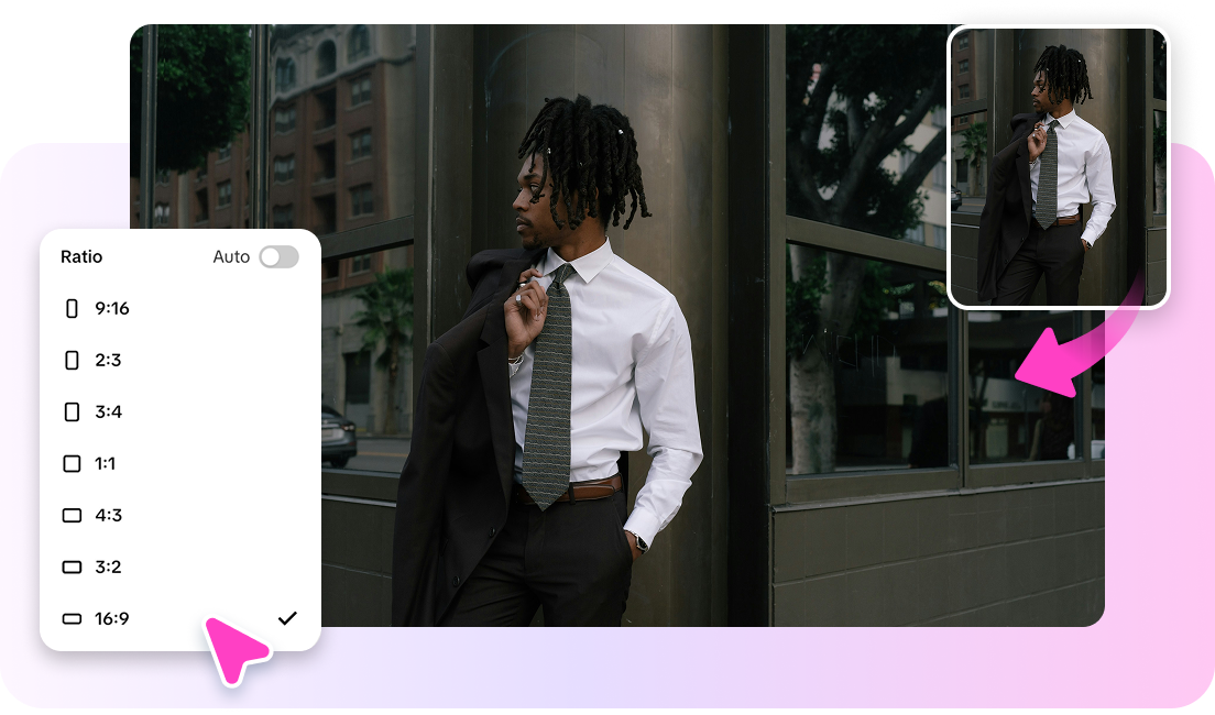Preset and custom aspect ratio