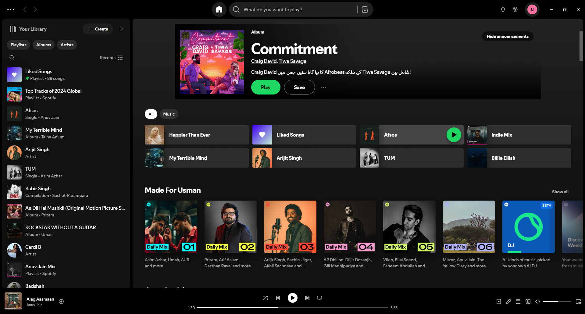 Abrindo o Spotify para encontrar as músicas mais antigas