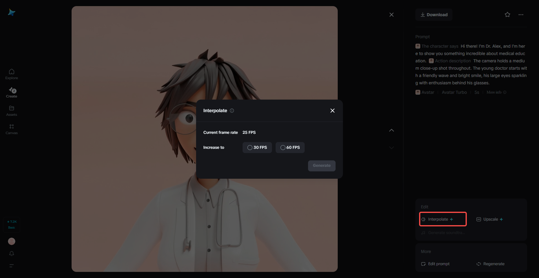 Frame interpolation