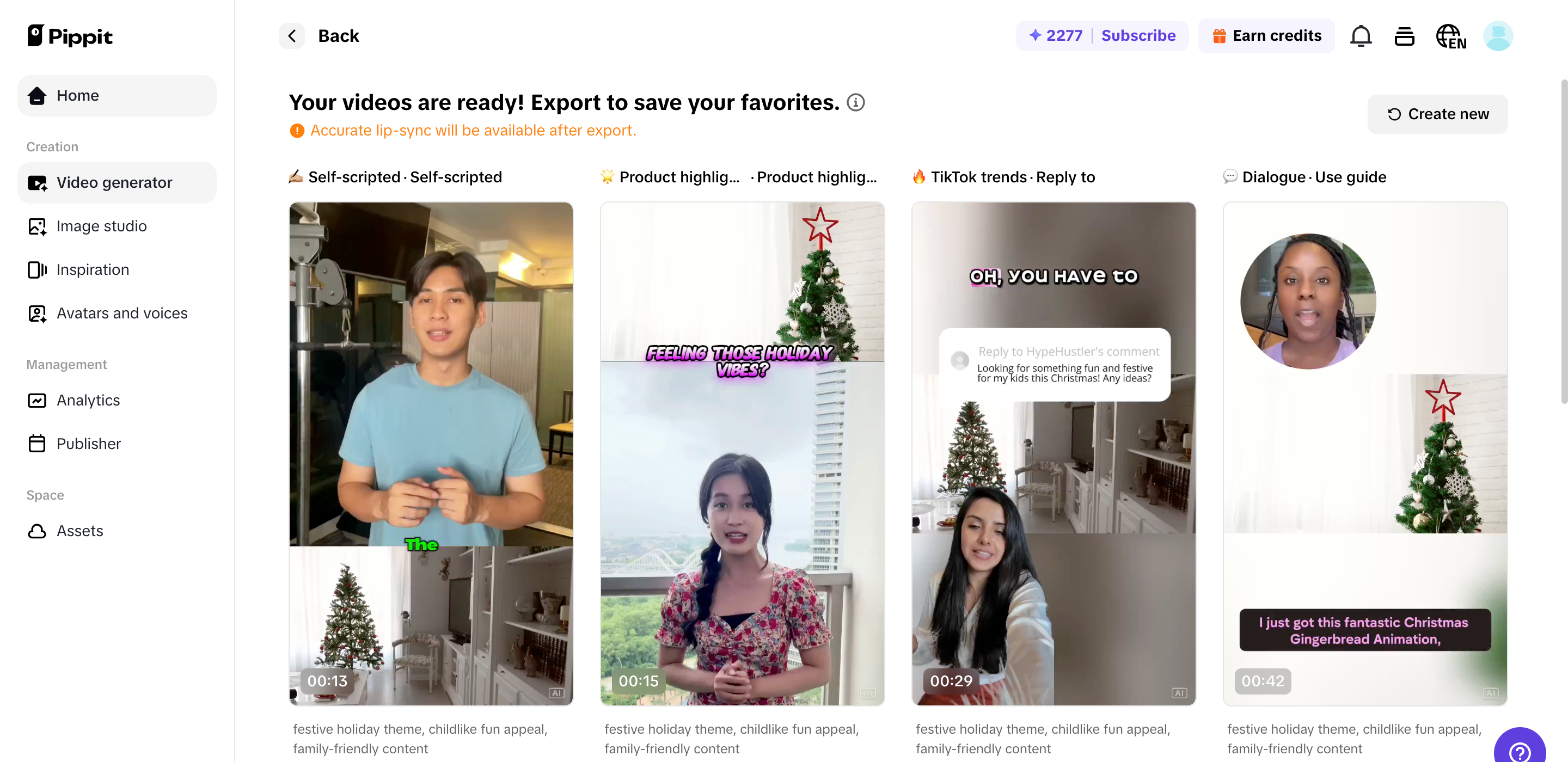 AI Christmas marketing videos