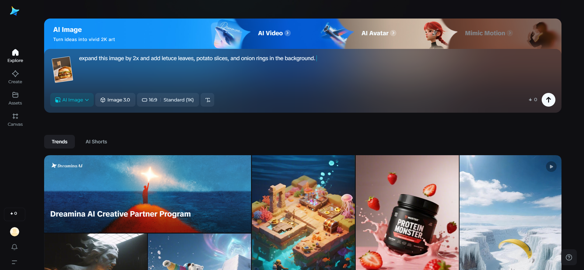 Image-to-image feature in Dreamina