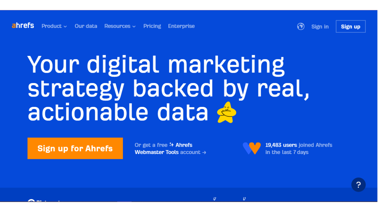 Ahrefs online advertising services