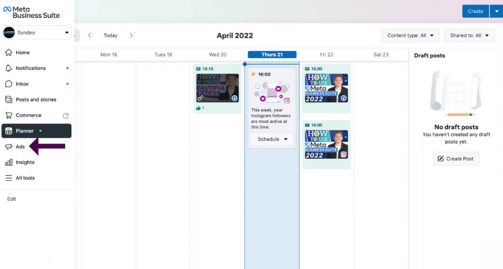 Usar um calendário de conteúdo
