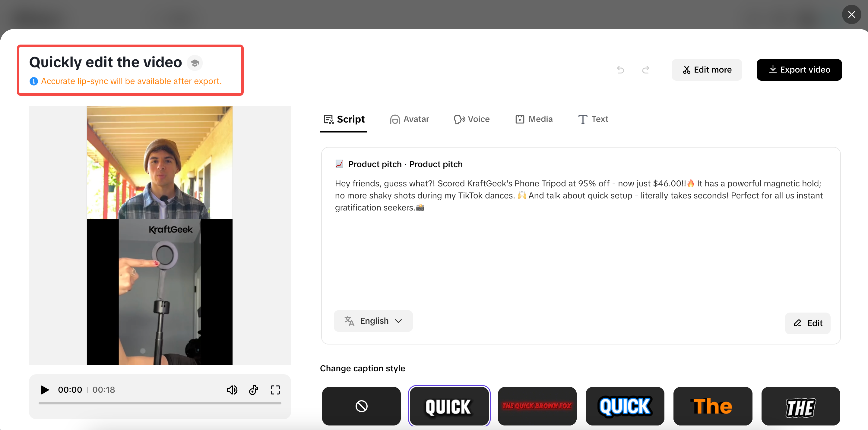 Create lip syncing in AI video and images