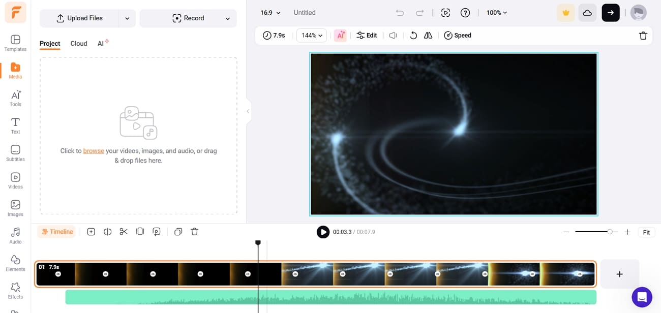 FlexClip video düzenleyici