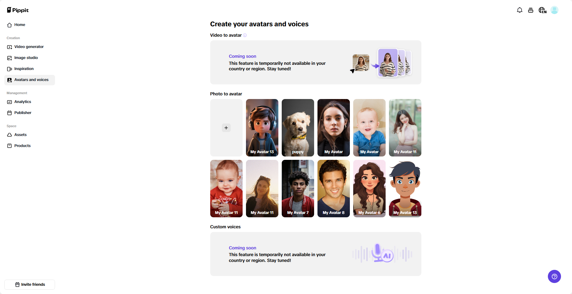Turn a photo into an avatar