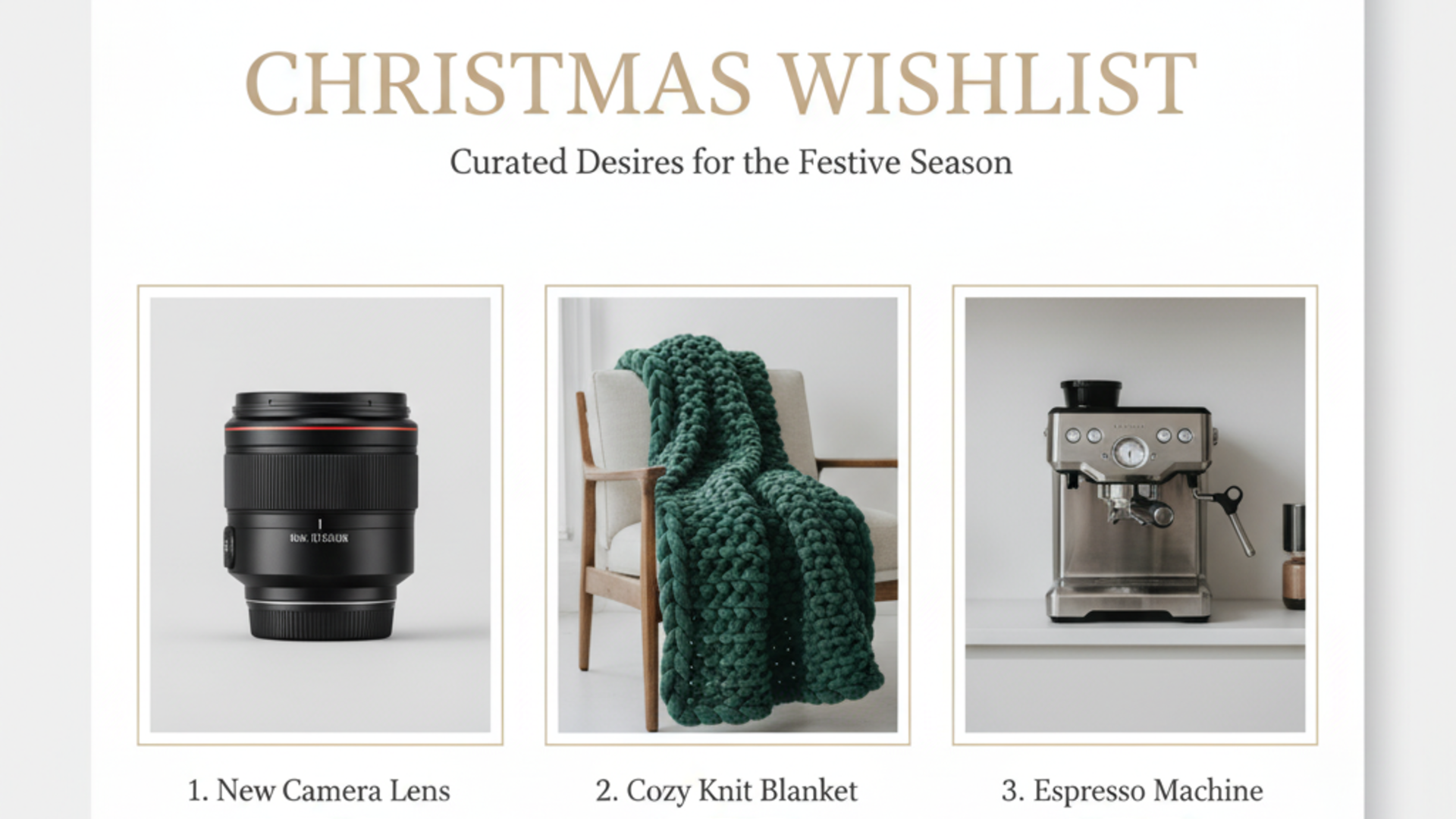 The minimal wishlist template
