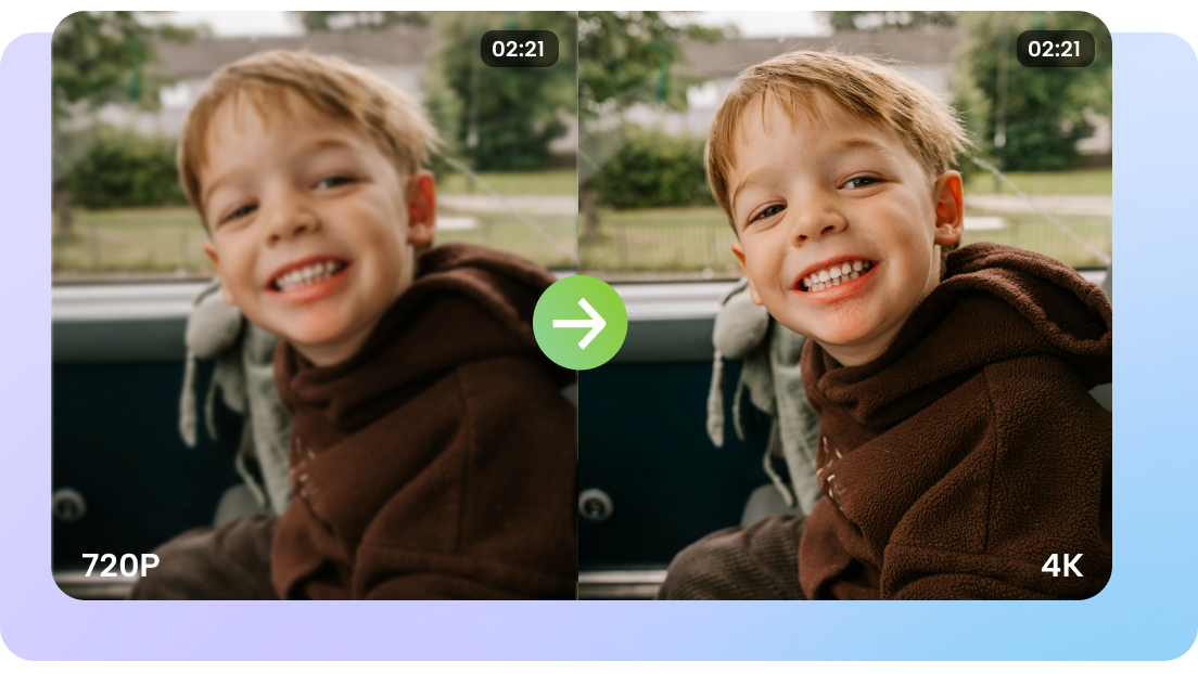 Easily Upscale results with no quality loss using CapCut's AI video enhancer