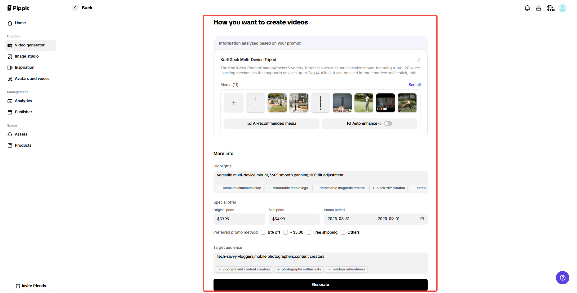 How you want to create videos